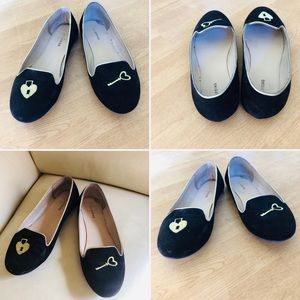 Lock & Key Suede Flats